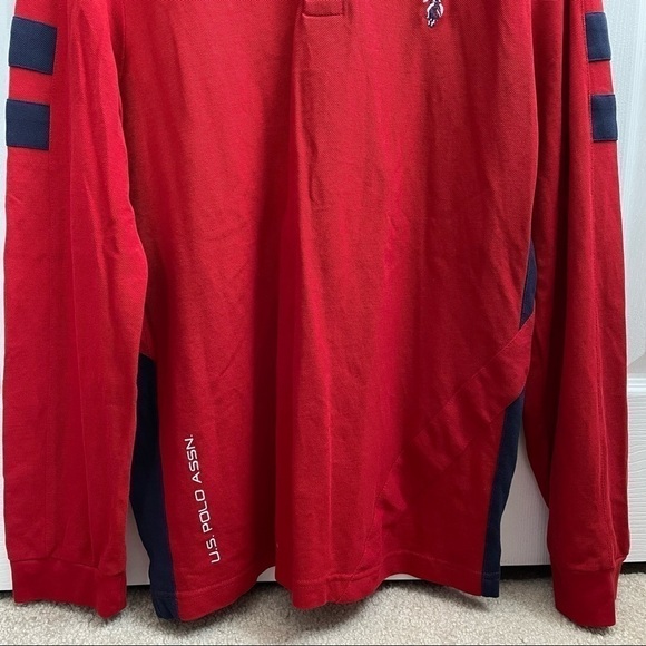 U.S. Polo Assn. Vibrant Red Polo with Navy Accents - Picture 10 of 11